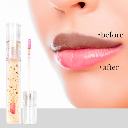 6 color lip oil 24k gold foil repair temperature color change