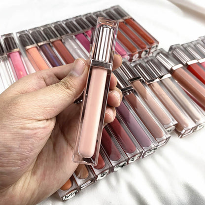 29 color lip gloss dark color nude high pigmented private label