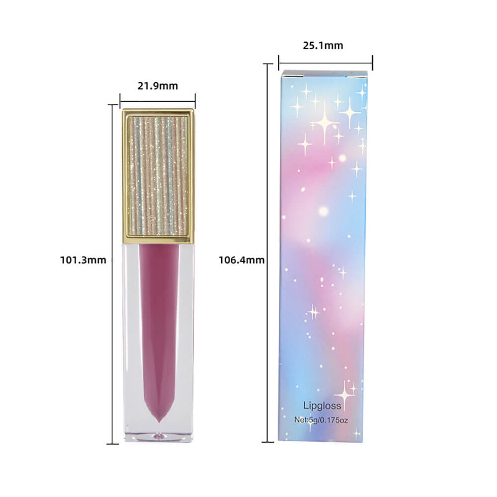 20 color lip gloss nude high pigmented diamond tube
