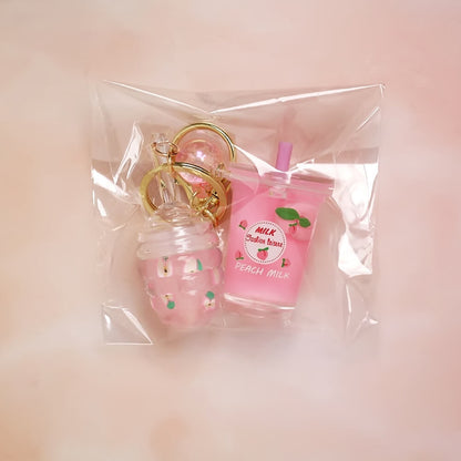 4 color lip oil lip gloss moisturing honey keychain