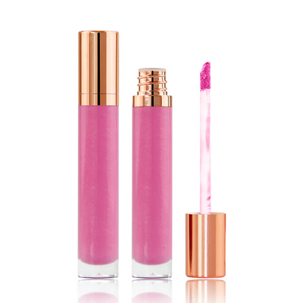 7 color lip gloss nude shimmer high pigmented gold tube
