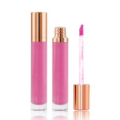 7 color lip gloss nude shimmer high pigmented gold tube