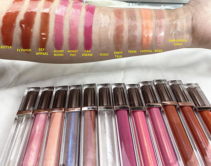 29 color lip gloss dark color nude high pigmented private label