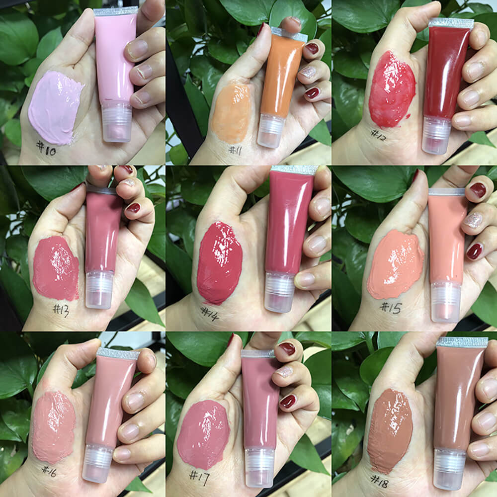 19 color jelly lip gloss nude lip plumping long lasting