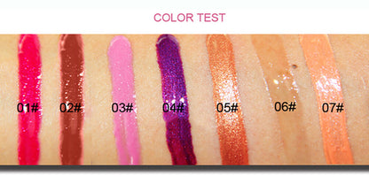 7 color lip gloss nude shimmer high pigmented gold tube