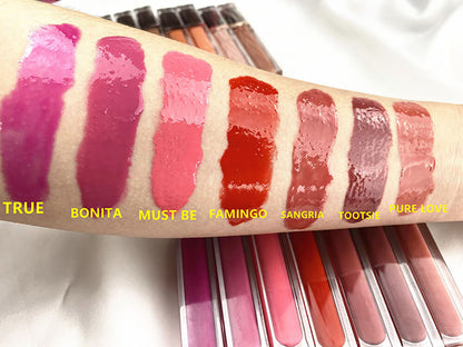 29 color lip gloss dark color nude high pigmented private label