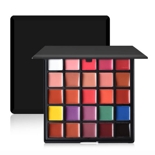 25 color lip gloss palette matte moisturizing vegan