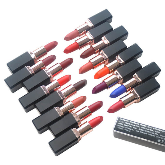 16 color lipstick matte long lasting moisturizing cream vegan