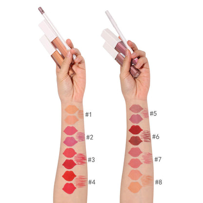 8 color 3-in-1 liquid lipstick set matte non-sticky high pigment