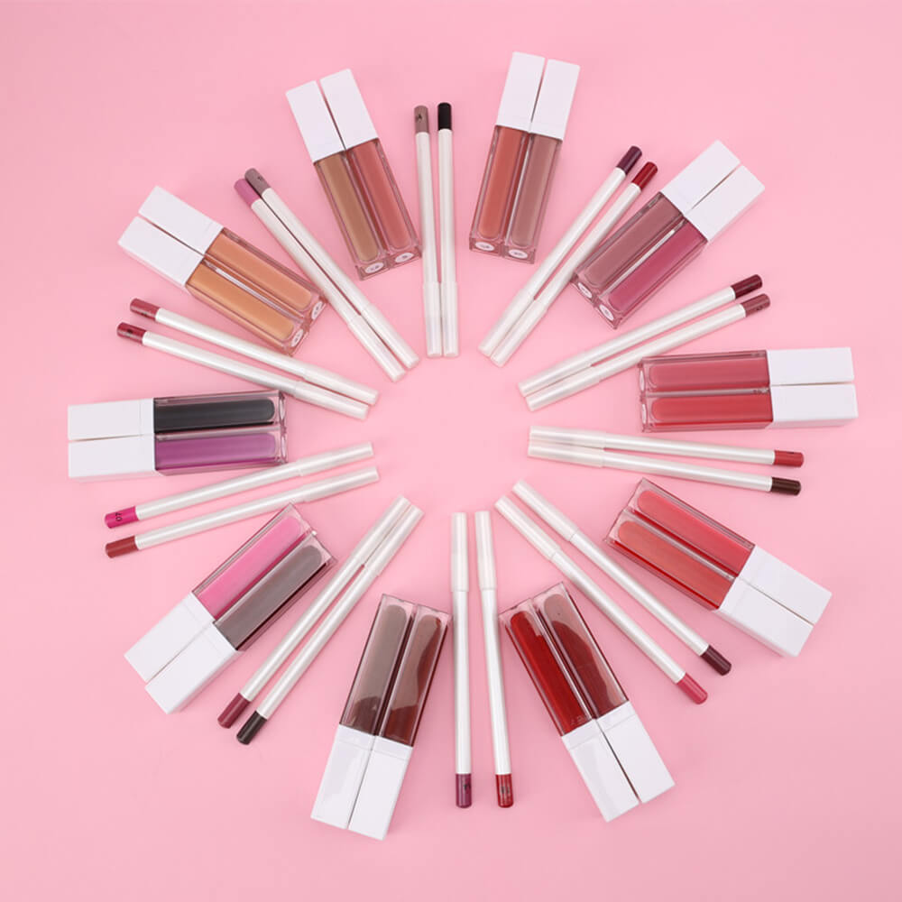 21 color liquid lipstick & lip liner set matte long lasting