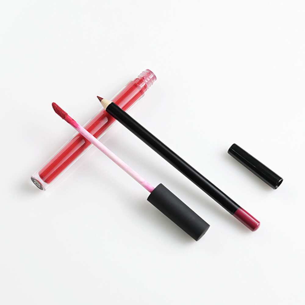 21 color matte liquid lipstick lip liner set high pigmented waterproof