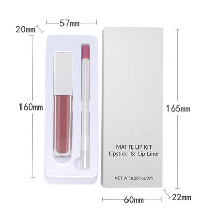 21 color liquid lipstick & lip liner set matte long lasting
