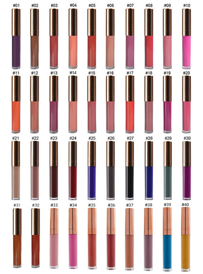 40 color liquid lipstick matte non-stick long lasting (color 01-20)