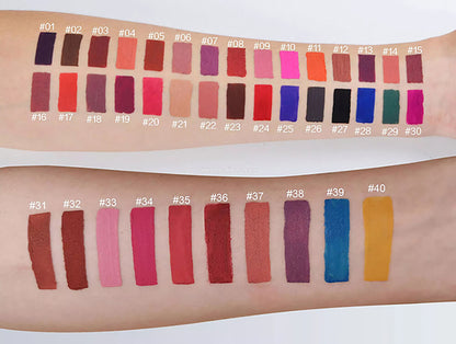 40 color liquid lipstick matte non-stick long lasting (color 21-40)